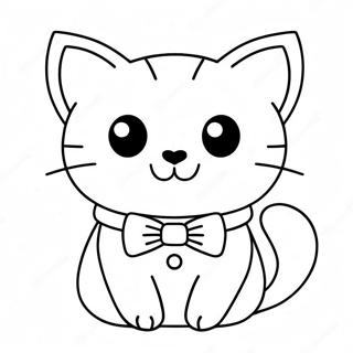 Elskelig Kawaii Kat Med Butterfly Farvelaegningsside 133442 65738