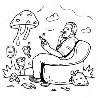 Afslappet Stoner Scene Farvelaegningsside 133467-65754