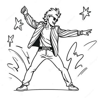 Energisk Rockstjerne Danser Farvelaegningsside 133908-66098