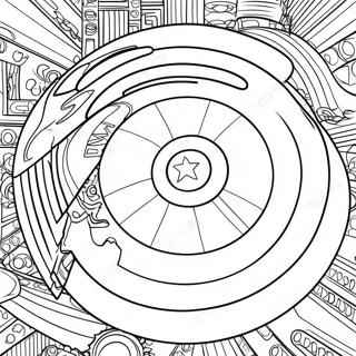 Captain America Skjold Farvelaegningsside 134139-66273