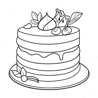 Chokolade Lagkage Farvelaegningsside 13413-2932