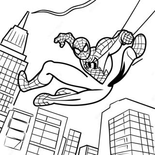 Spider Man Svingende Farvelaegningsside 134140-66277