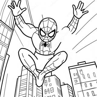 Spider Man Svingende Farvelaegningsside 134140-66279