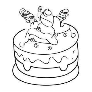 Regnbue Stroelse Kage Farvelaegningsside 13415 2939