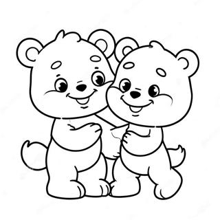 Glade Care Bears Der Leger Sammen Farvelaegningsside 134190-66316