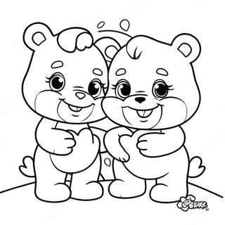 Care Bears Med Hjerter Farvelaegningsside 134191-66317