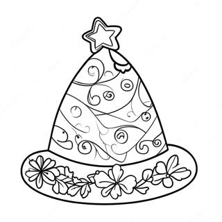 Festlig Julehat Farvelaegningsside 134213 66328