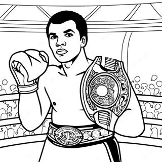 Muhammad Ali Med Mesterskabsbaelte Farvelaegningsside 134830-66816