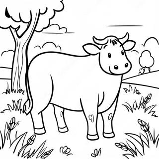 Glad Ko Graesser I Marken Farvelaegningsside 13517 2953