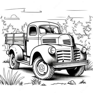 Rustik Gammel Lastbil Farvelaegningsside 135674 67469