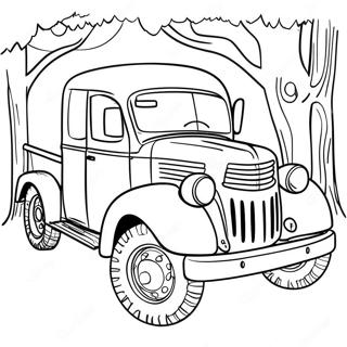 Rustik Gammel Lastbil Farvelaegningsside 135674 67471