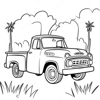 Farverig Klassisk Pickup Lastbil Farvelaegningsside 135675-67473