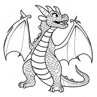 Farvelaegningsside Med Ildsprudlende Drage 135702 67498