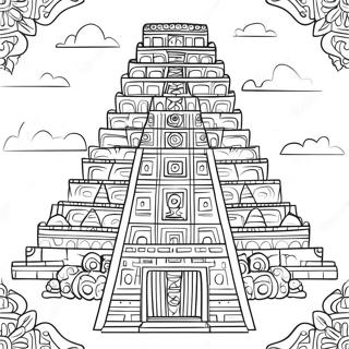 Intrikat Maya Tempel Farvelaegningsside 135853-67606