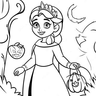 Elsa Trick Or Treating Farvelaegningsside 136414-68053
