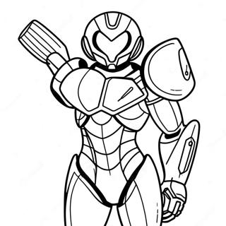 Samus Aran I Power Suit Farvelaegningsside 136515-68126