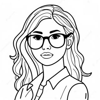 Stilfuld Tumblr Pige Med Solbriller Farvelaegningsside 136594-68191