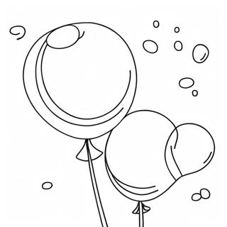 Farverige Bubble Gum Balloner Farvelaegningsside 136671 68250