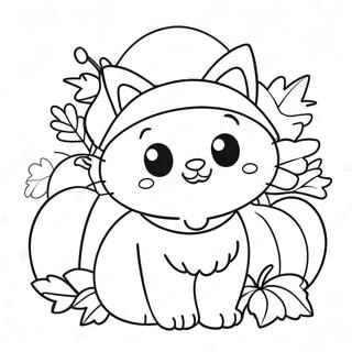 Sod Thanksgiving Kat Med Graeskar Farvelaegningsside 136772-68474