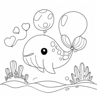 Fantastisk Hval Med Balloner Farvelaegningsside 136853-68546