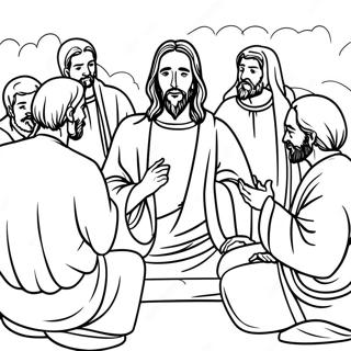 Jesus Underviser Disciplene Farvelaegningsside 136902-68574