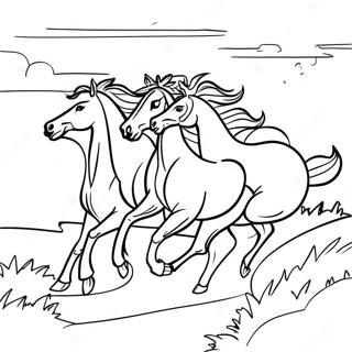 Lobende Fol Ved Solnedgang Farvelaegningsside 137056-68702