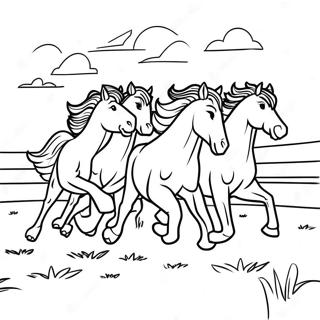 Lobende Fol Ved Solnedgang Farvelaegningsside 137056-68704