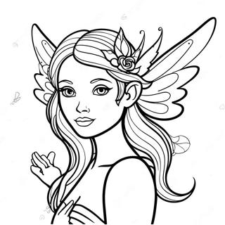 Elegant Mork Fe Med Vinger Farvelaegningsside 137107-68740