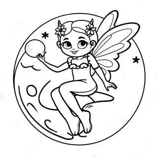 Gothisk Mork Fe Sidder Pa En Mane Farvelaegningsside 137109-68747