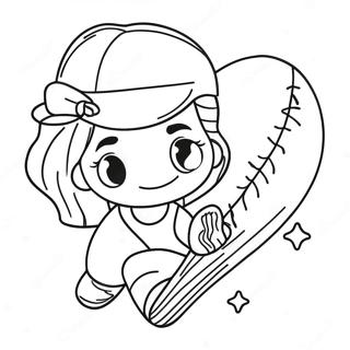 Jeg Elsker Softball Farvelaegningsside 137311-68890