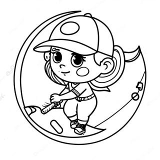 Jeg Elsker Softball Farvelaegningsside 137311-68892
