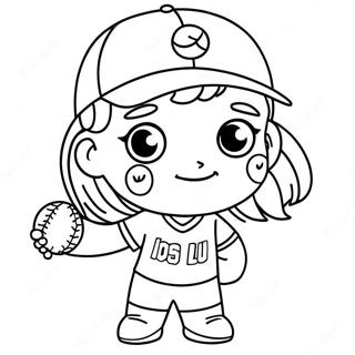 Sod Softball Spiller Farvelaegningsside 137312-68894