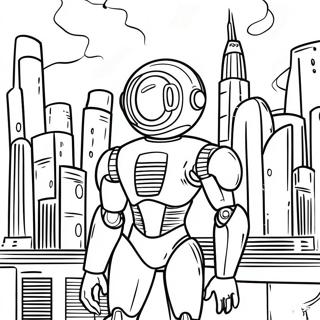 Ai I En Futuristisk By Farvelaegningsside 137366-68945