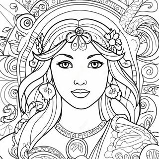 Jomfru Stjernetegn Farvelaegningsside 138054-69471