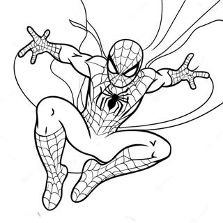 Actionfyldt Sort Dragt Spider Man Farvelaegningsside 138338-69697