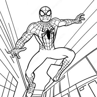 Actionfyldt Sort Dragt Spider Man Farvelaegningsside 138338-69698