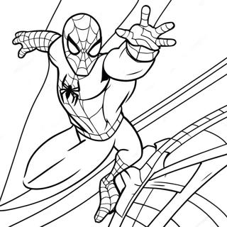 Actionfyldt Sort Dragt Spider Man Farvelaegningsside 138338-69700