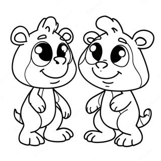 Sode Zooba Karakterer Farvelaegningsside 138467-69803