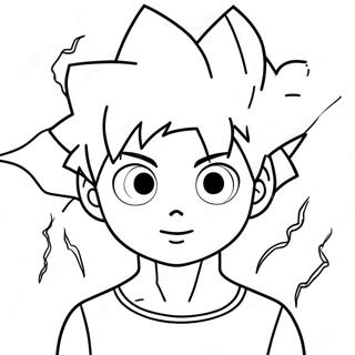 Killua Med Lynkraefter Farvelaegningsside 138593-69897