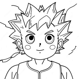 Killua Med Lynkraefter Farvelaegningsside 138593-69898