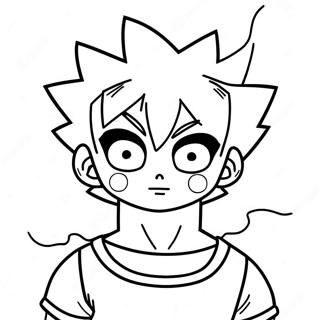 Killua Med Lynkraefter Farvelaegningsside 138593-69899