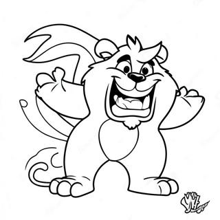 Taz Med En Spinnende Tornado Farvelaegningsside 138644 69937