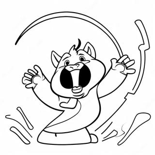 Taz Med En Spinnende Tornado Farvelaegningsside 138644 69939