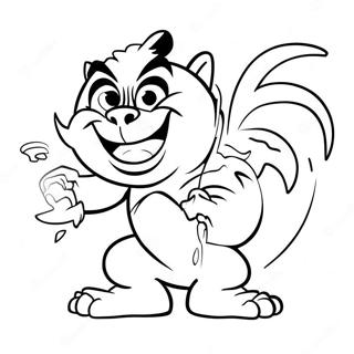 Taz Med En Spinnende Tornado Farvelaegningsside 138644 69940