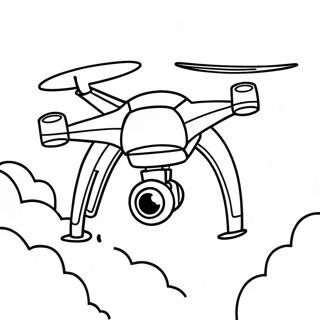 Flyvende Drone I Himlen Farvelaegningsside 138669-69953