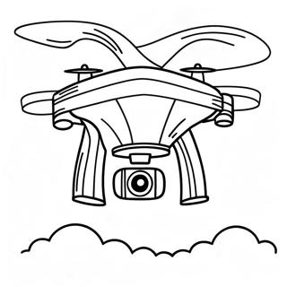 Flyvende Drone I Himlen Farvelaegningsside 138669 69956