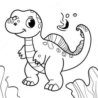 Legesyg Vand Dinosaur Under Vandet Farvelaegningsside 138799-70066