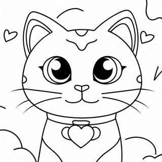 Kosmisk Rum Kat Farvelaegningsside 138848-70099