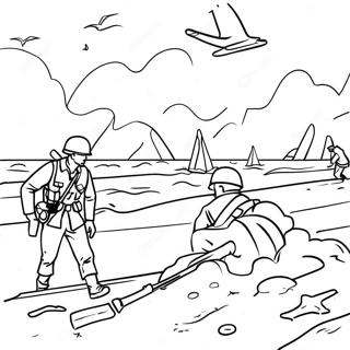 D Dags Strandangreb Farvelaegningsside 139158 70347