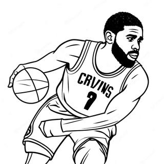 Kyrie Irving Dribler Basketball Farvelaegningsside 139232-70393